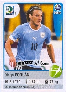 Sticker Diego Forlán - FIFA Confederation Cup Brazil 2013 - Panini