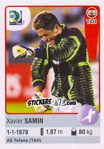 Figurina Xavier Samin - FIFA Confederation Cup Brazil 2013 - Panini