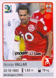 Sticker Nicolas Vallar - FIFA Confederation Cup Brazil 2013 - Panini