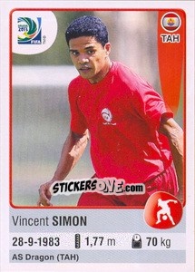 Sticker Vincent Simon - FIFA Confederation Cup Brazil 2013 - Panini
