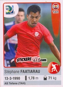 Sticker Stéphane Faatiarau - FIFA Confederation Cup Brazil 2013 - Panini