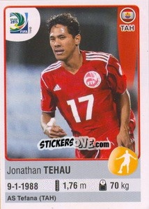 Figurina Jonathan Tehau - FIFA Confederation Cup Brazil 2013 - Panini