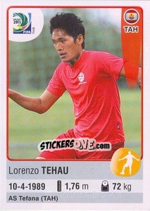 Sticker Lorenzo Tehau - FIFA Confederation Cup Brazil 2013 - Panini