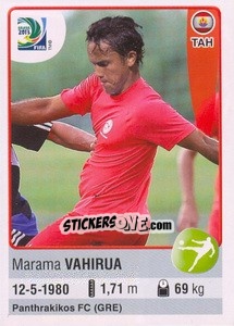 Figurina Marama Vahirua - FIFA Confederation Cup Brazil 2013 - Panini