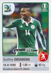 Sticker Godfrey Oboabona - FIFA Confederation Cup Brazil 2013 n. 223 - Panini
