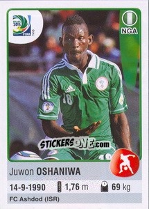 Cromo Juwon Oshaniwa - FIFA Confederation Cup Brazil 2013 - Panini