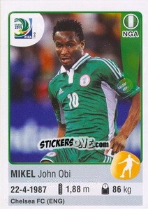 Figurina Mikel John Obi - FIFA Confederation Cup Brazil 2013 - Panini
