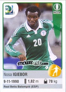 Cromo Nosa Igiebor - FIFA Confederation Cup Brazil 2013 - Panini