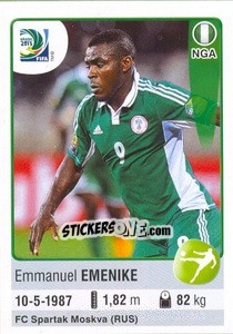 Cromo Emmanuel Emenike - FIFA Confederation Cup Brazil 2013 - Panini