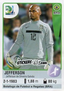 Sticker Jefferson - FIFA Confederation Cup Brazil 2013 - Panini