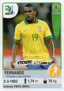 Sticker Fernando - FIFA Confederation Cup Brazil 2013 - Panini