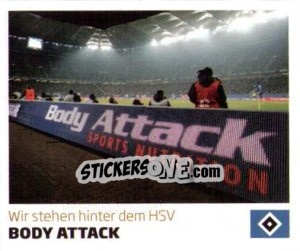 Sticker Body Attack - Nur der HSV: 125 Jahre n. 22 - Juststickit