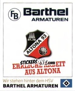 Sticker Barthel Armaturen - Nur der HSV: 125 Jahre - Juststickit