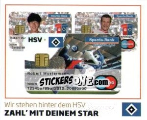 Sticker Zahl Mit Deinem Star - Nur der HSV: 125 Jahre n. 36 - Juststickit