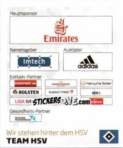 Sticker Team HSV - Nur der HSV: 125 Jahre n. 37 - Juststickit