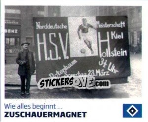 Sticker Zuschauermagnet - Nur der HSV: 125 Jahre n. 45 - Juststickit