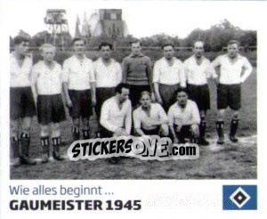Sticker Gaumeister 1945 - Nur der HSV: 125 Jahre n. 50 - Juststickit