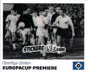 Sticker Europacup-Premiere - Nur der HSV: 125 Jahre - Juststickit