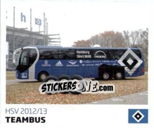 Sticker Teambus - Nur der HSV: 125 Jahre n. 110 - Juststickit