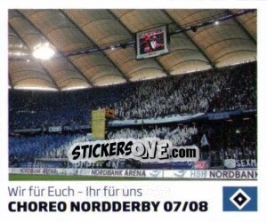 Sticker Choreo Nordderby 07/08 - Nur der HSV: 125 Jahre - Juststickit