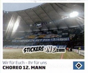 Sticker Choreo 12. Mann - Nur der HSV: 125 Jahre n. 136 - Juststickit