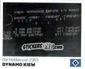 Sticker Dynamo Kiew - Nur der HSV: 125 Jahre - Juststickit