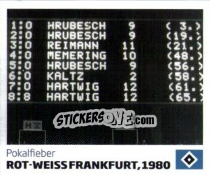 Sticker Rot-Weiss Frankfurt, 1980 - Nur der HSV: 125 Jahre n. 174 - Juststickit