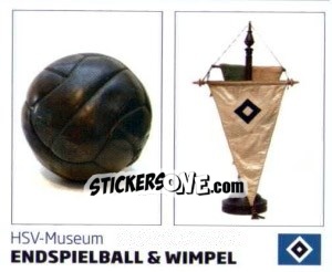 Figurina Endspielball & Wimpel - Nur der HSV: 125 Jahre - Juststickit