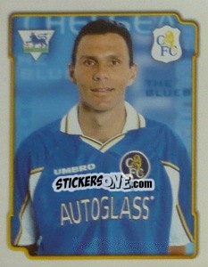 Cromo Gustavo Poyet - Premier League Inglese 1998-1999 - Merlin