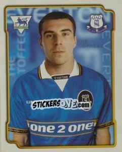Sticker David Unsworth - Premier League Inglese 1998-1999 - Merlin