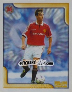 Sticker Gary Neville Defender of the Year 1998) - Premier League Inglese 1998-1999 n. 276 - Merlin