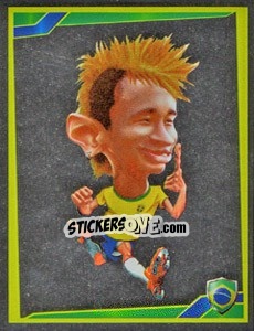 Sticker Neymar - Berlin Clasificatorias Mundial 2014 n. 22 - Editorial Berlin