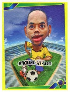Sticker Robinho - Berlin Clasificatorias Mundial 2014 n. 25 - Editorial Berlin
