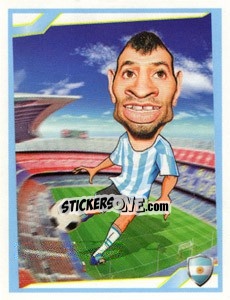 Sticker Javier Mascherano - Berlin Clasificatorias Mundial 2014 - Editorial Berlin