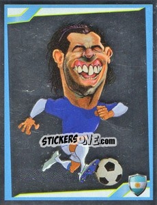 Sticker Carlos Tevez - Berlin Clasificatorias Mundial 2014 n. 29 - Editorial Berlin
