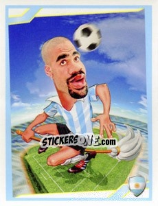 Sticker Juan Sebastian Veron - Berlin Clasificatorias Mundial 2014 n. 30 - Editorial Berlin