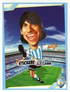 Sticker Sergio Aguero - Berlin Clasificatorias Mundial 2014 n. 31 - Editorial Berlin