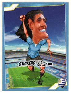 Sticker Edinson Cavani - Berlin Clasificatorias Mundial 2014 n. 35 - Editorial Berlin