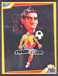 Sticker Radamel Falcao - Berlin Clasificatorias Mundial 2014 n. 49 - Editorial Berlin