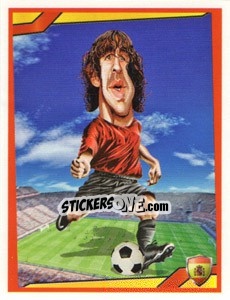 Sticker Carles Puyol - Berlin Clasificatorias Mundial 2014 - Editorial Berlin