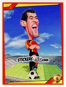 Sticker Sergio Busquets - Berlin Clasificatorias Mundial 2014 - Editorial Berlin