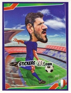 Sticker Gennaro Gattuso - Berlin Clasificatorias Mundial 2014 n. 74 - Editorial Berlin