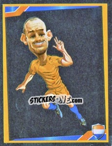 Sticker Wesley Sneijder - Berlin Clasificatorias Mundial 2014 n. 90 - Editorial Berlin