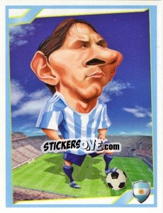 Sticker Lionel Messi - Berlin Clasificatorias Mundial 2014 n. 99 - Editorial Berlin