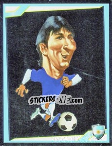 Sticker Lionel Messi - Berlin Clasificatorias Mundial 2014 n. 100 - Editorial Berlin