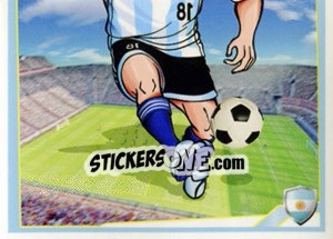 Sticker Lionel Messi - Berlin Clasificatorias Mundial 2014 - Editorial Berlin