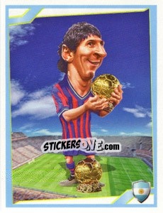 Sticker Lionel Messi - Berlin Clasificatorias Mundial 2014 n. 104 - Editorial Berlin