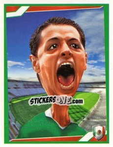 Sticker Javier Hernández Chicharito - Berlin Clasificatorias Mundial 2014 n. 138 - Editorial Berlin