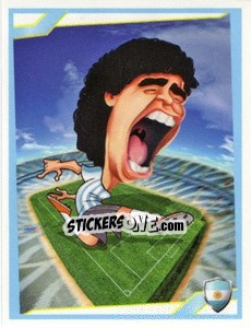 Sticker Diego Maradona - Berlin Clasificatorias Mundial 2014 n. 178 - Editorial Berlin
