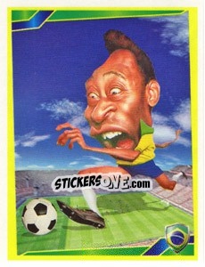 Sticker Pele - Berlin Clasificatorias Mundial 2014 n. 184 - Editorial Berlin
